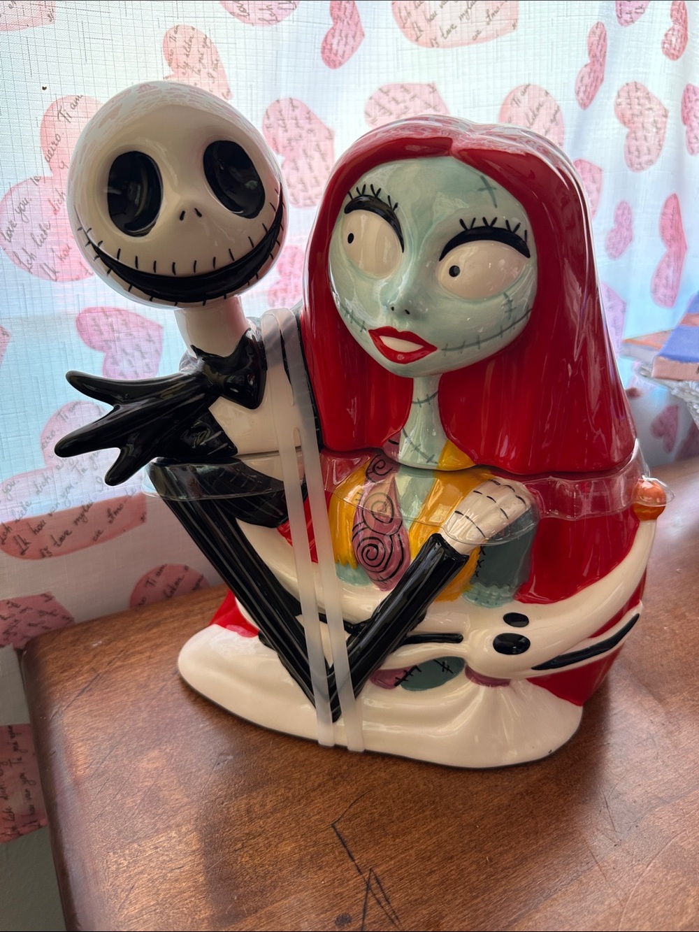 The Nightmare Before Christmas Jack & Sally Ceramic Cookie Jar Figure